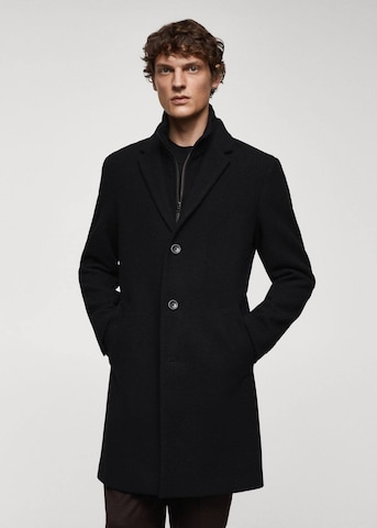 MANGO MAN Between-Seasons Coat 'Uriel' in Black: front