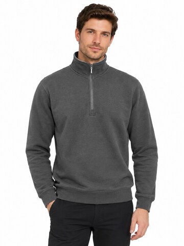 ØRN Workwear Sweatshirt 'ORN Grouse Quarter-Zip Sweatshirt – Marineblauw' in Grijs
