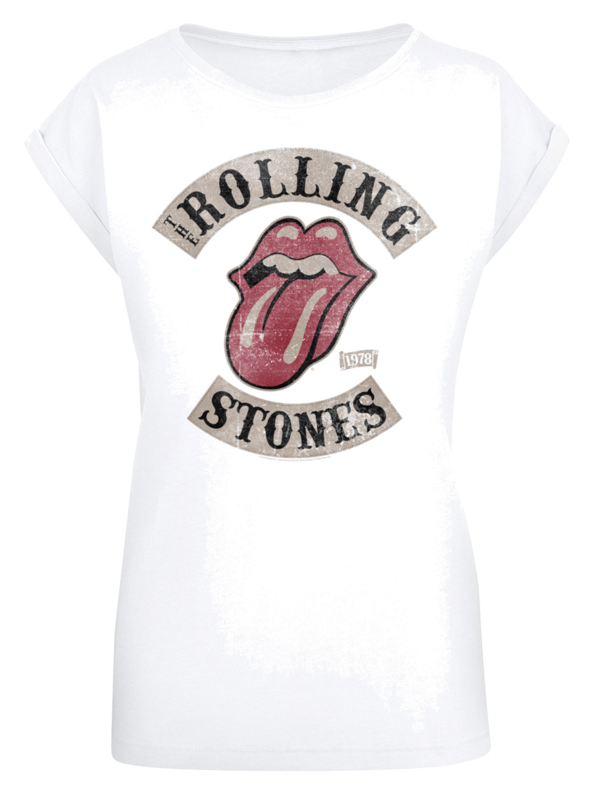 F4NT4STIC T-Shirt 'The Rolling Stones' in Weiß: Vorderseite