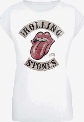 T-shirt 'The Rolling Stones' F4NT4STIC en blanc : devant