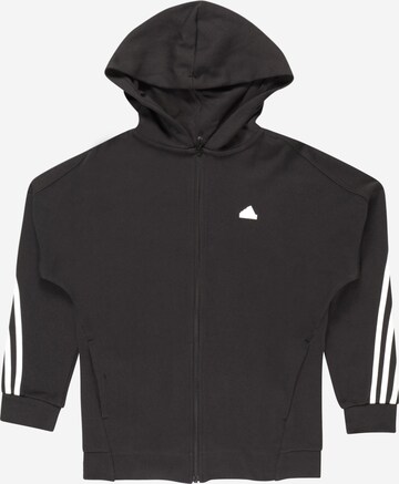 ADIDAS SPORTSWEAR Athletic Zip-Up Hoodie 'Future Icons' in Black: front