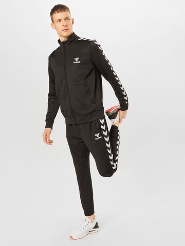 Hummel Athletic Zip-Up Hoodie 'Nathan 2.0' in Black