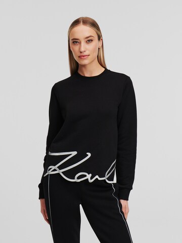 Sweat-shirt Karl Lagerfeld en noir : devant