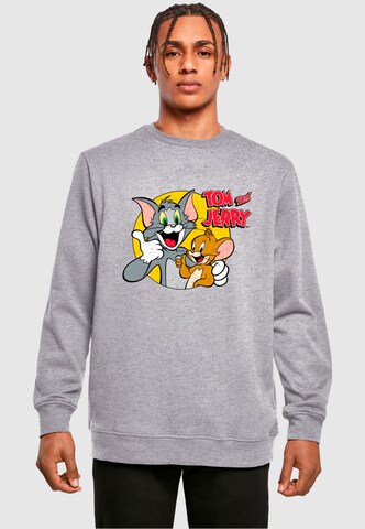 ABSOLUTE CULT Sweatshirt 'Tom and Jerry - Thumbs Up' in Grijs: voorkant