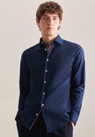 SEIDENSTICKER Regular fit Business Shirt in Blue: front