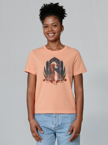 T-shirt ' Der wunderschöne Fuchs ' Watapparel en orange : devant