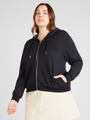 ONLY Carmakoma Sweatjacke 'BELLA' in Schwarz: predná strana