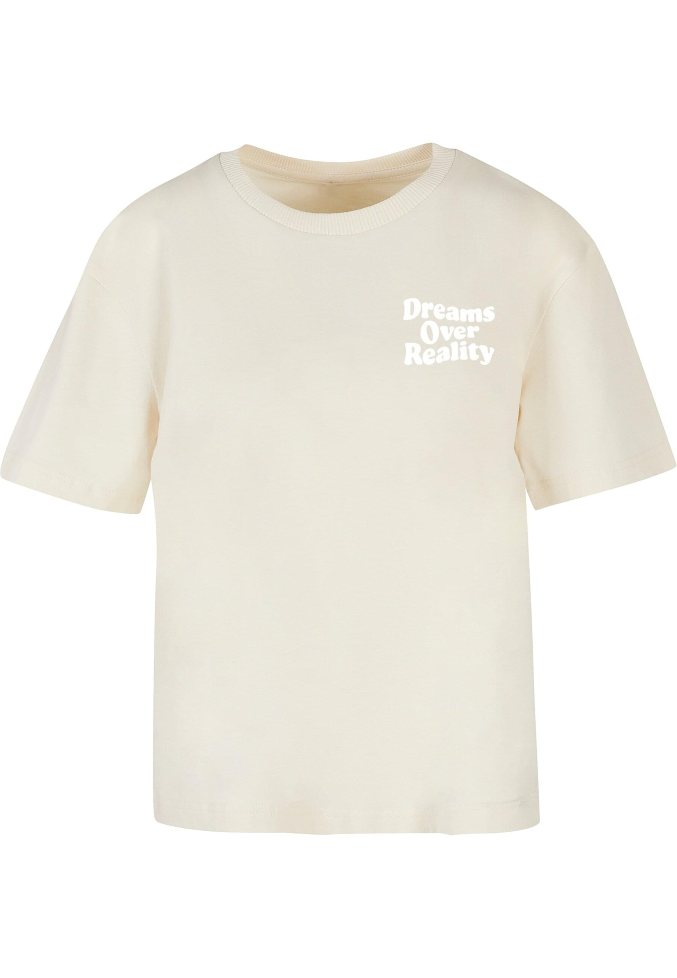 T-shirt 'Dreams Over Reality' Mister Tee en beige : devant