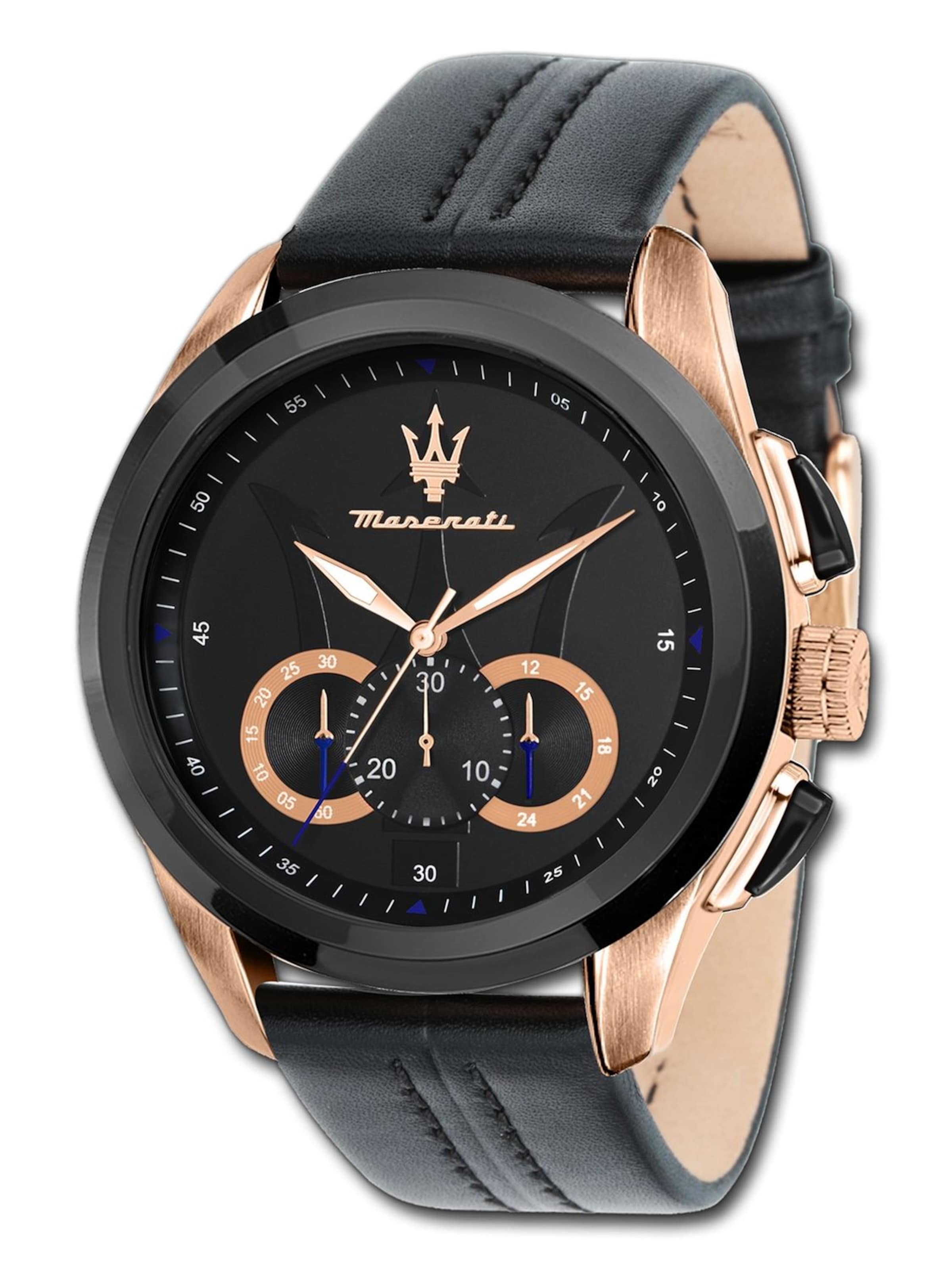 Maserati Analoog horloge in Zwart: voorkant