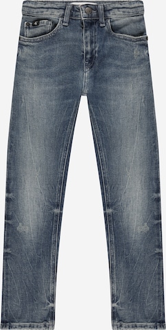 Calvin Klein Jeans نحيف جينز بلون أزرق: الأمام