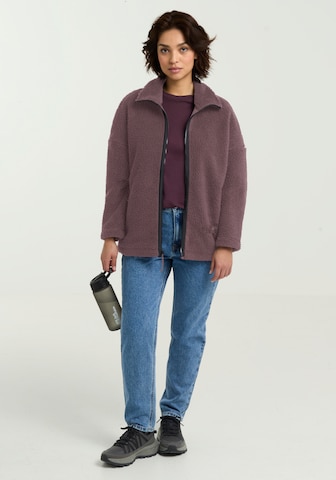 JACK WOLFSKIN Athletic Fleece Jacket in Purple