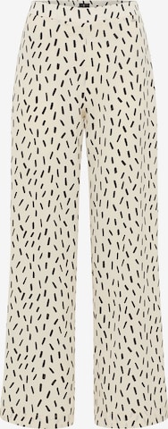 Wide Leg Pantalon 'Eucaly' DreiMaster Klassik en blanc : devant