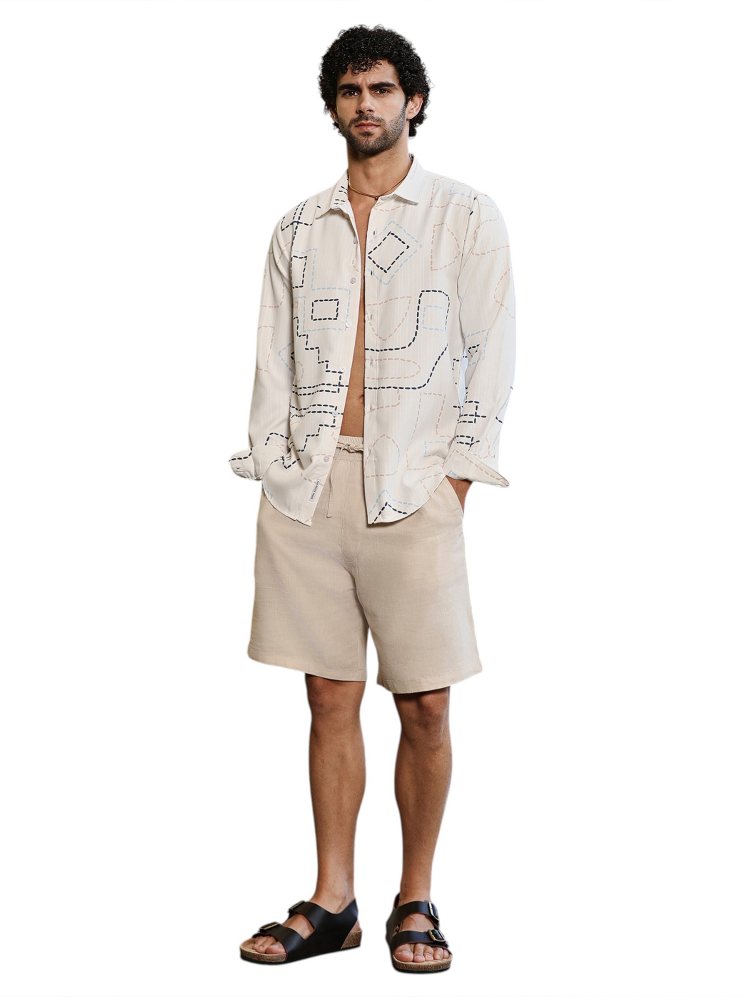 Campus Sutra Comfort fit Button Up Shirt 'Ivanna' in White