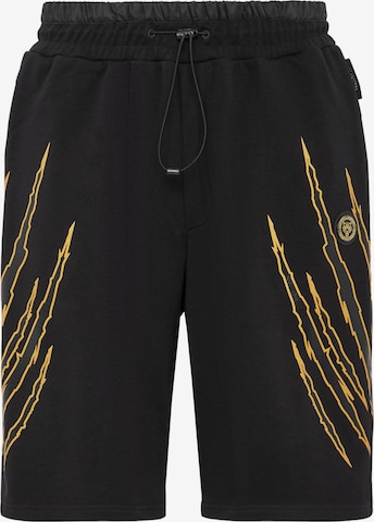 Plein Sport Trousers in Black: front