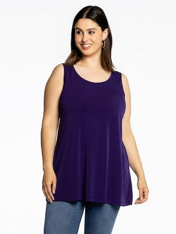 Yoek Top in Purple: front