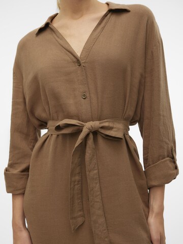 VERO MODA Shirt Dress 'VMLinn' in Brown