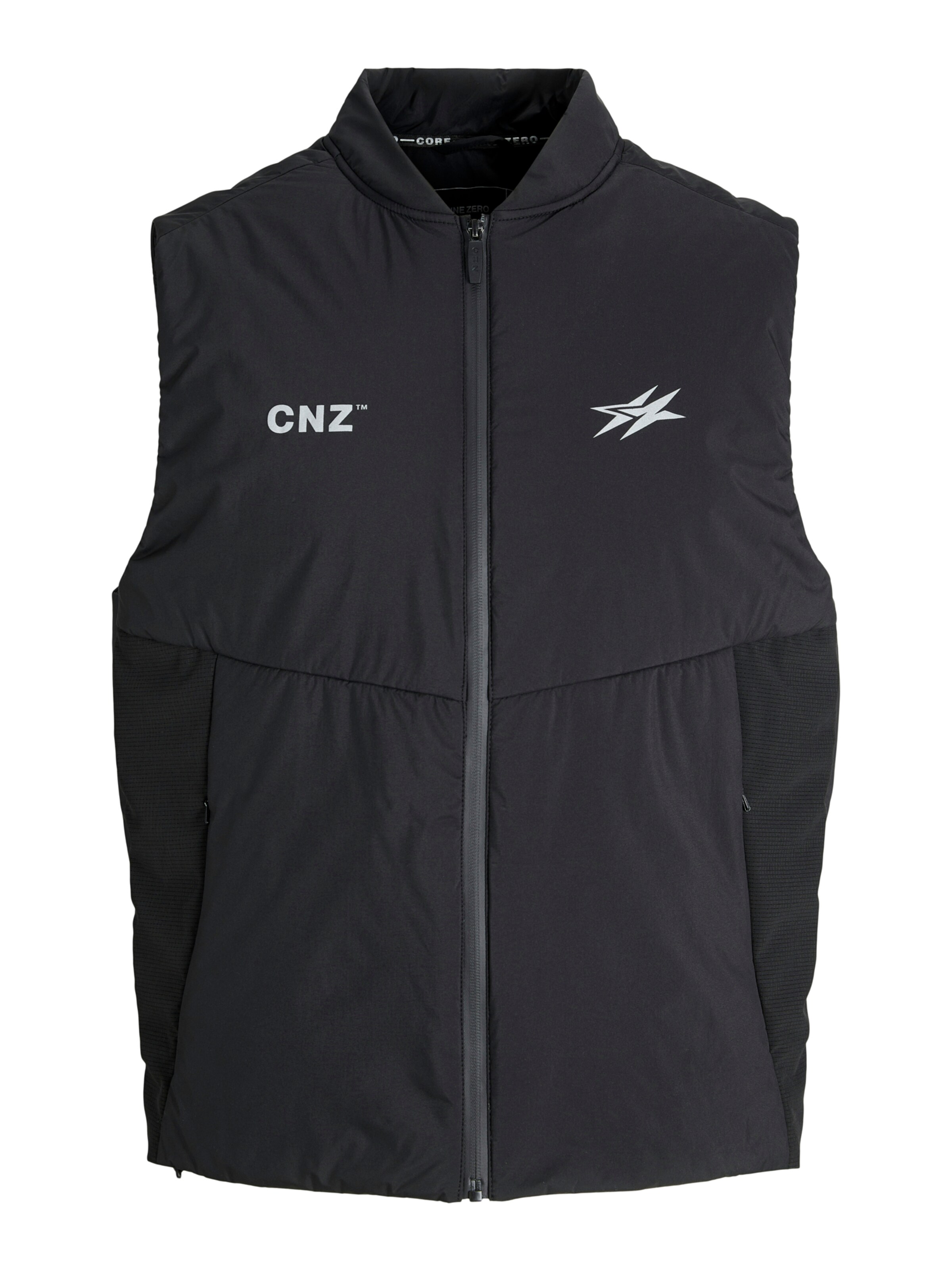 JACK & JONES Bodywarmer 'JCOCnz Paris' in Zwart: voorkant