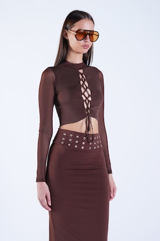 T-shirt Trend Alaçatı Stili en marron