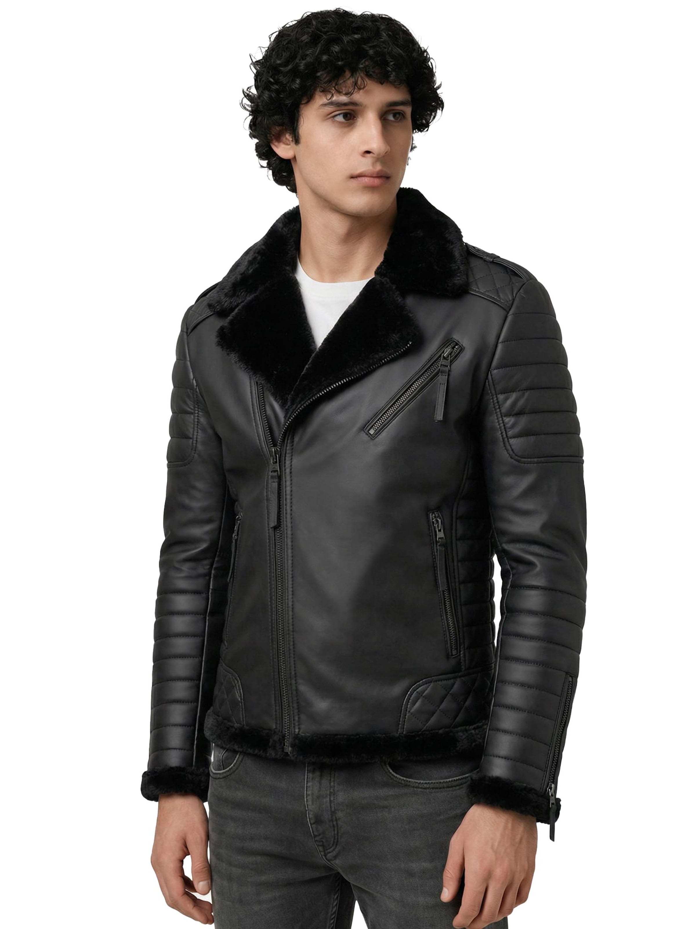Crone Winter Jacket 'NAIK SHEARLING' in Black