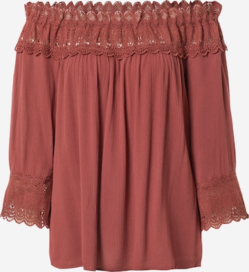 Cream Blouse 'Bea' in Red: front