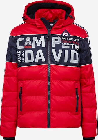 CAMP DAVID Χειμερινό μπουφάν σε κόκκινο: μπροστά