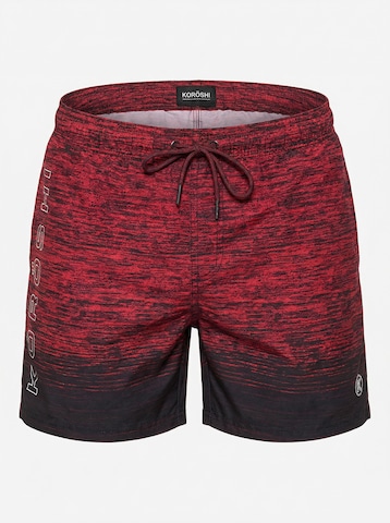 Shorts de bain KOROSHI en rouge