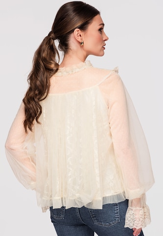 Ombre Blouse in Beige