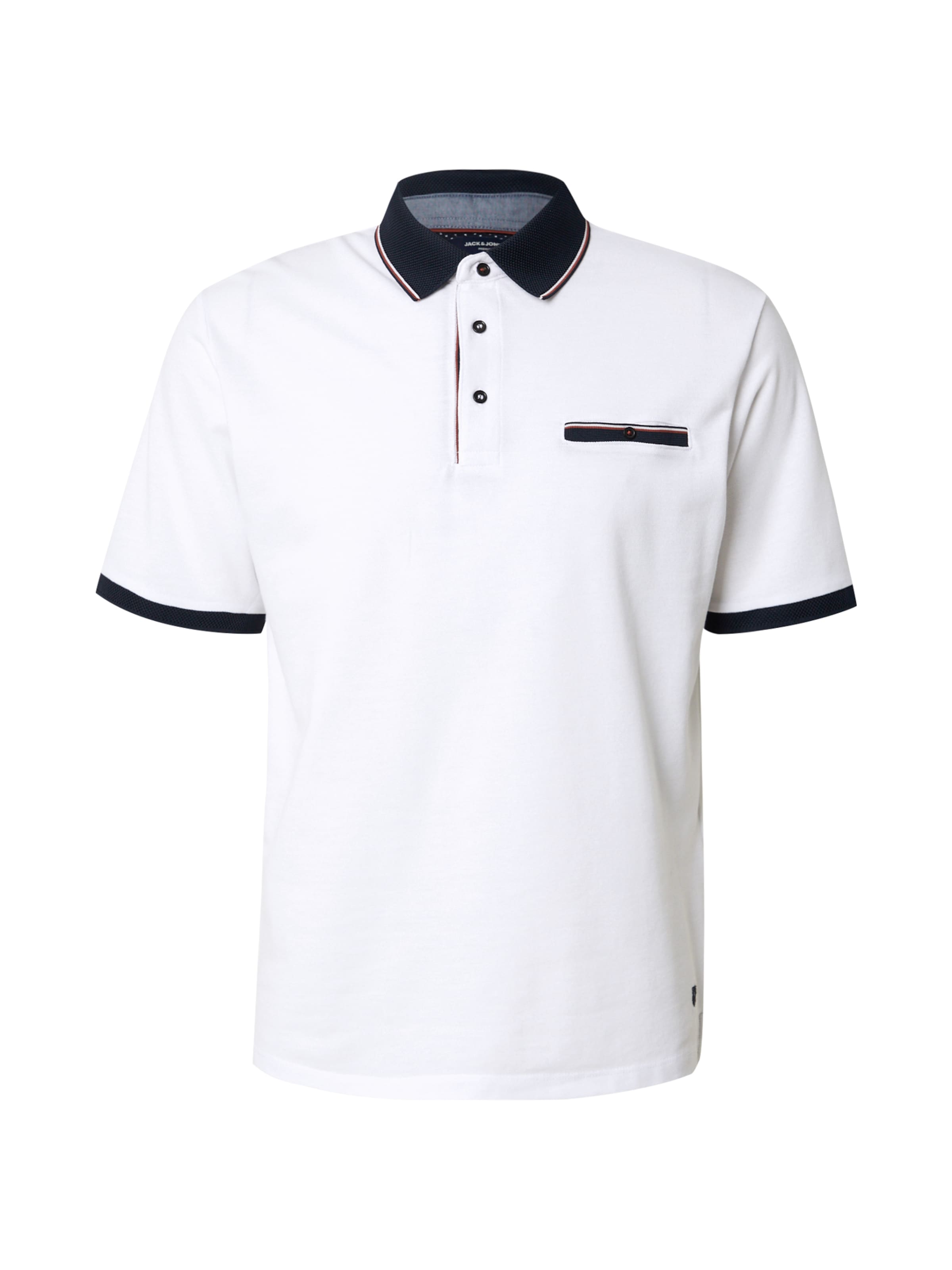 JACK & JONES Shirt 'JPRBLUHUBO' in White: front