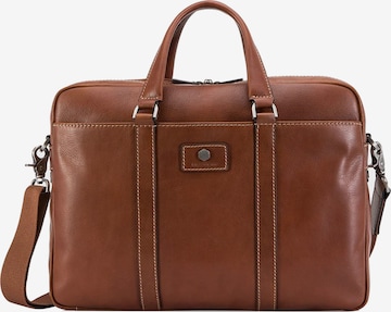 Jekyll & Hide Document Bag in Brown: front