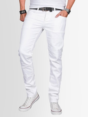 Alessandro Salvarini Regular Jeans in Wit: voorkant