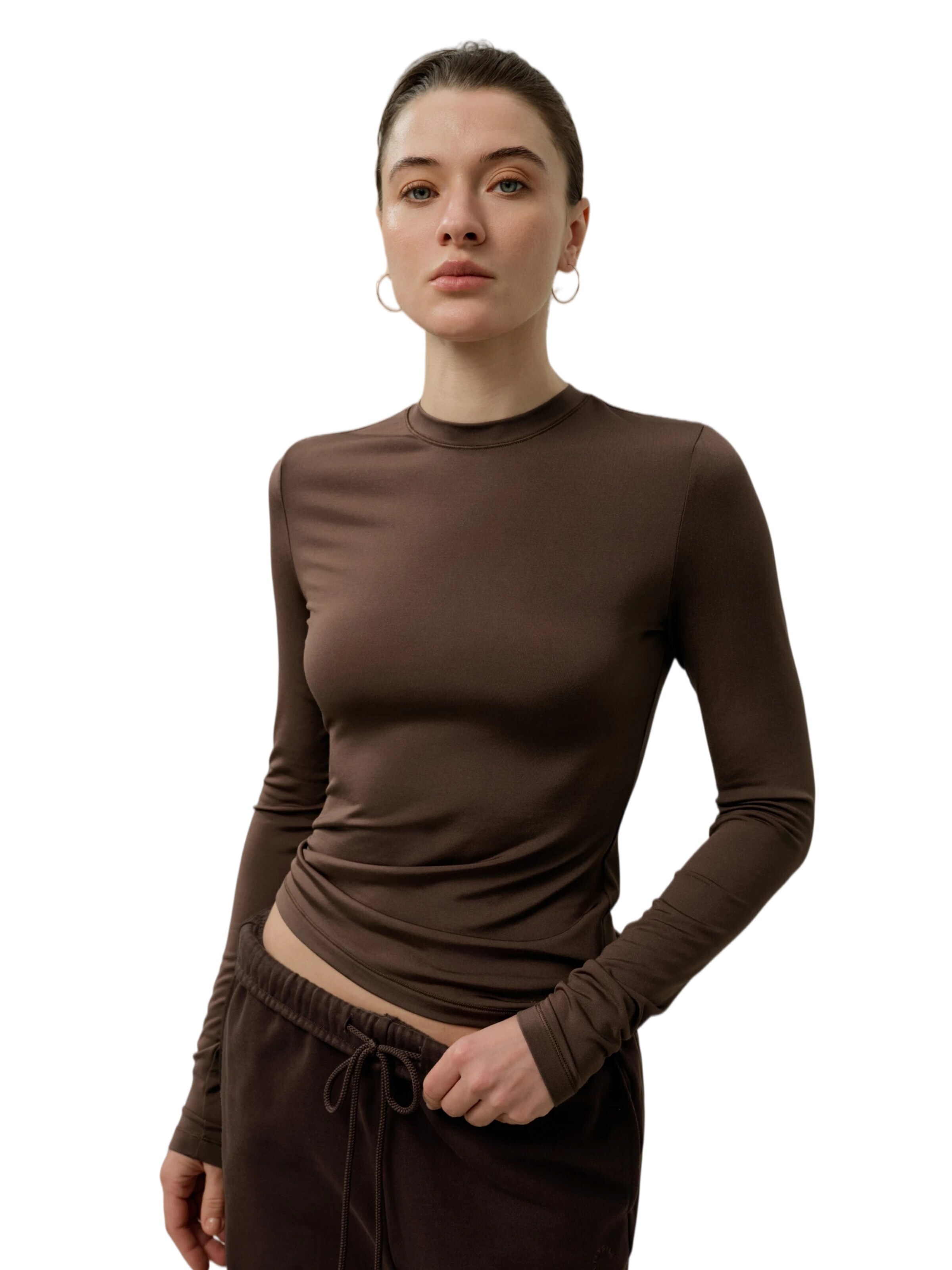 Lilysilk - Camiseta 'Seide Breeze Jersey Sensibles Top' en marrón