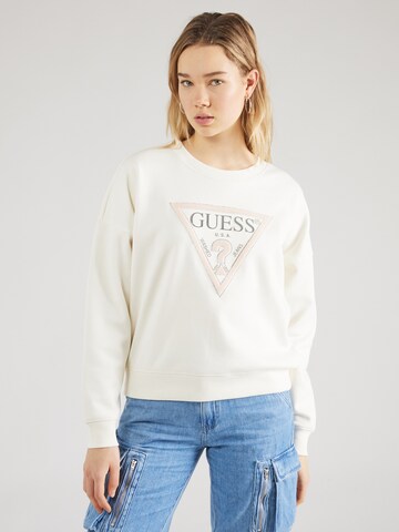 Sweat-shirt GUESS en beige : devant