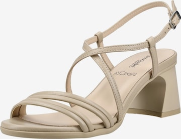 Sandales à lanières Nero Giardini en beige : devant