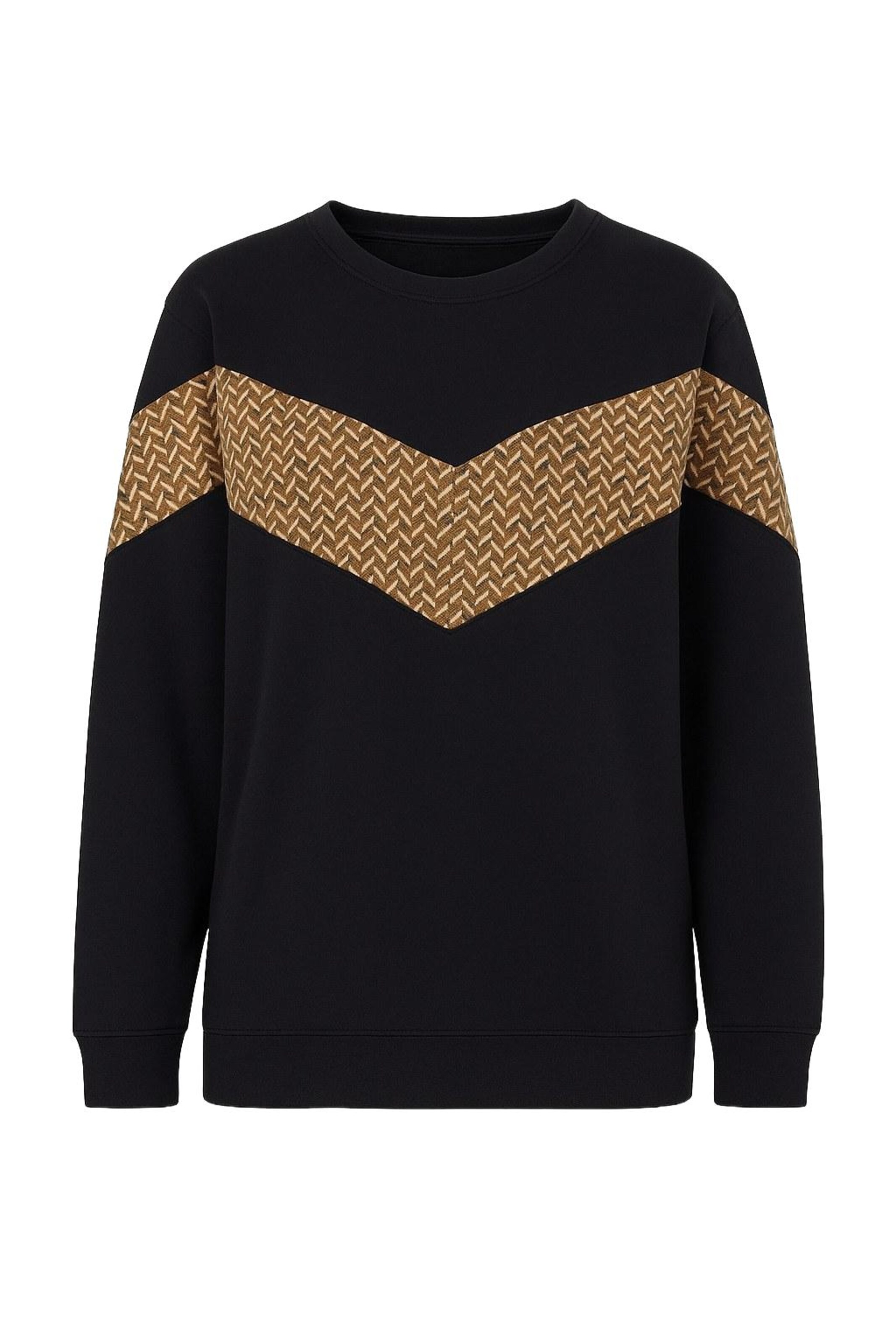 Sweat-shirt Stil Diva en noir : devant