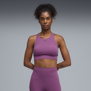PUMA Bralette Sports bra 'SHAPELUXE' in Purple: front