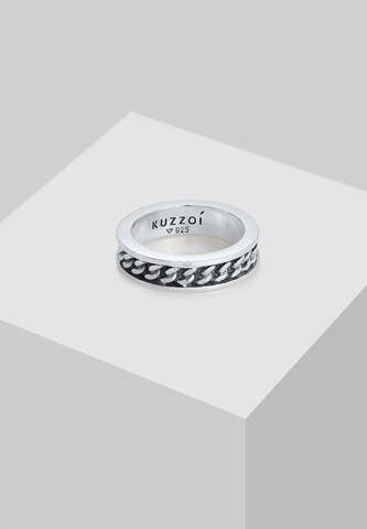 KUZZOI Ring Bandring, Twisted in Silber