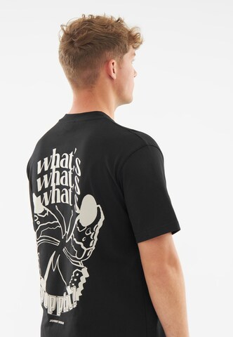 Johnny Urban T-Shirt 'Sammy Schmetterling' in Schwarz