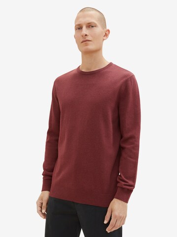 Regular fit Pullover di TOM TAILOR in rosso: frontale