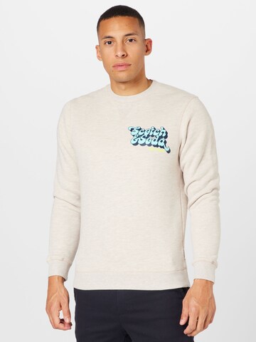 SCOTCH & SODA Sweatshirt in Beige: voorkant