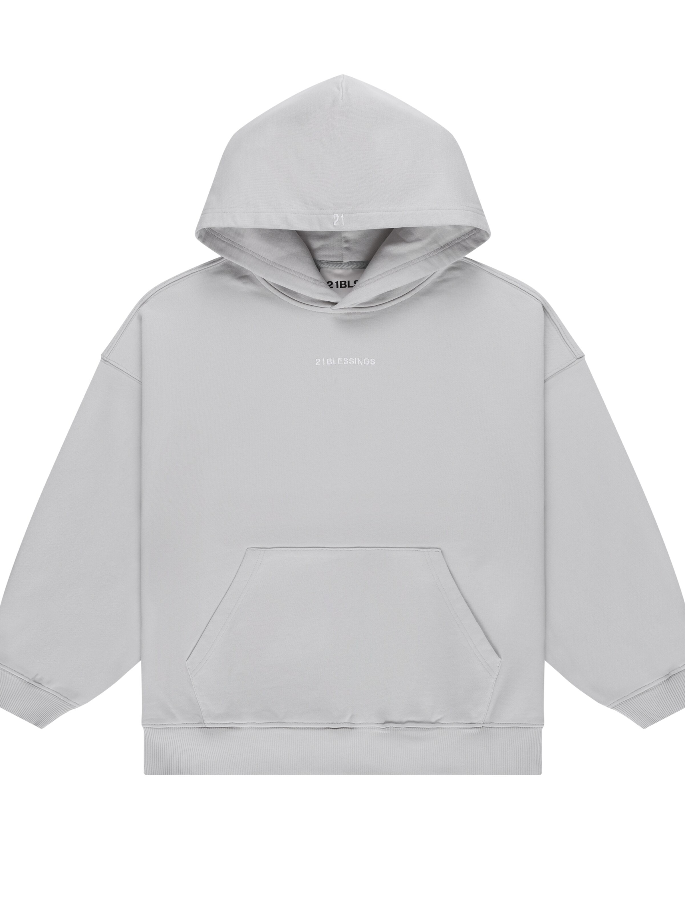 21BLESSINGS Sweatshirt 'PLAINZ' in Grey: front