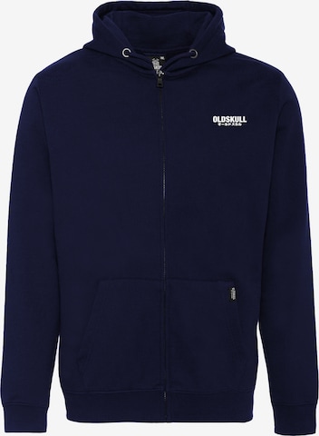 Oldskull Sweatjacke 'Basic Osk Logo' in Blau: Vorderseite