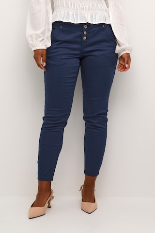 Coupe slim Jean 'Paula' Cream en bleu : devant