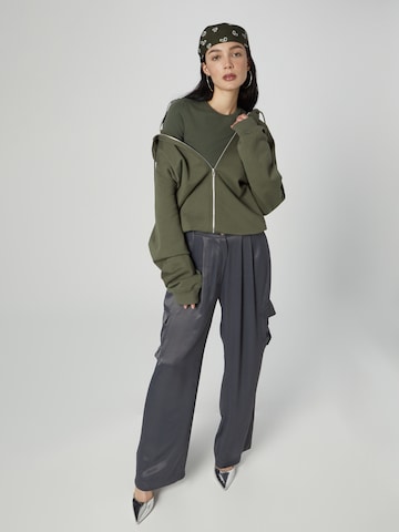 ABOUT YOU x Chiara Biasi Sweat jacket 'Ilse' in Green