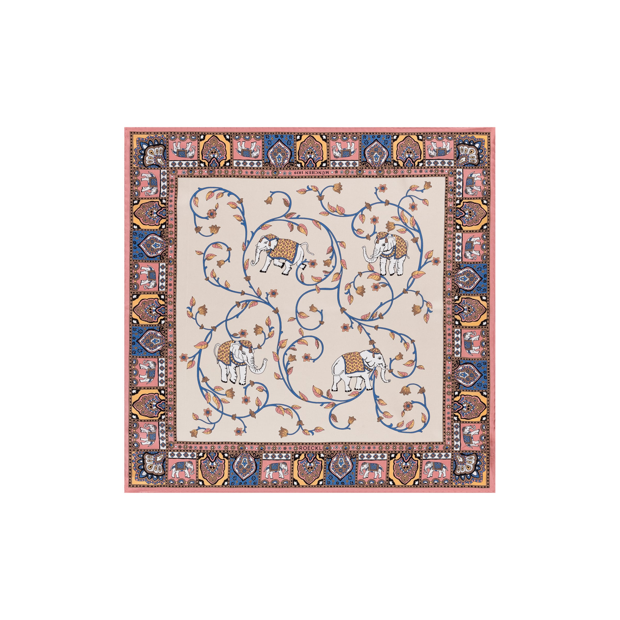 Foulard 'ELEPHANT GARDEN NICKY' di Roeckl in grigio: frontale