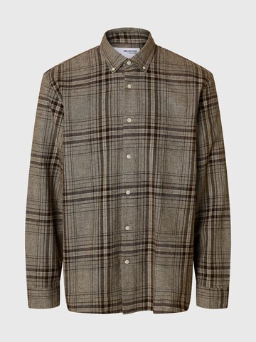 SELECTED - Ajuste regular Camisa 'SLHRegnoah' en marrón