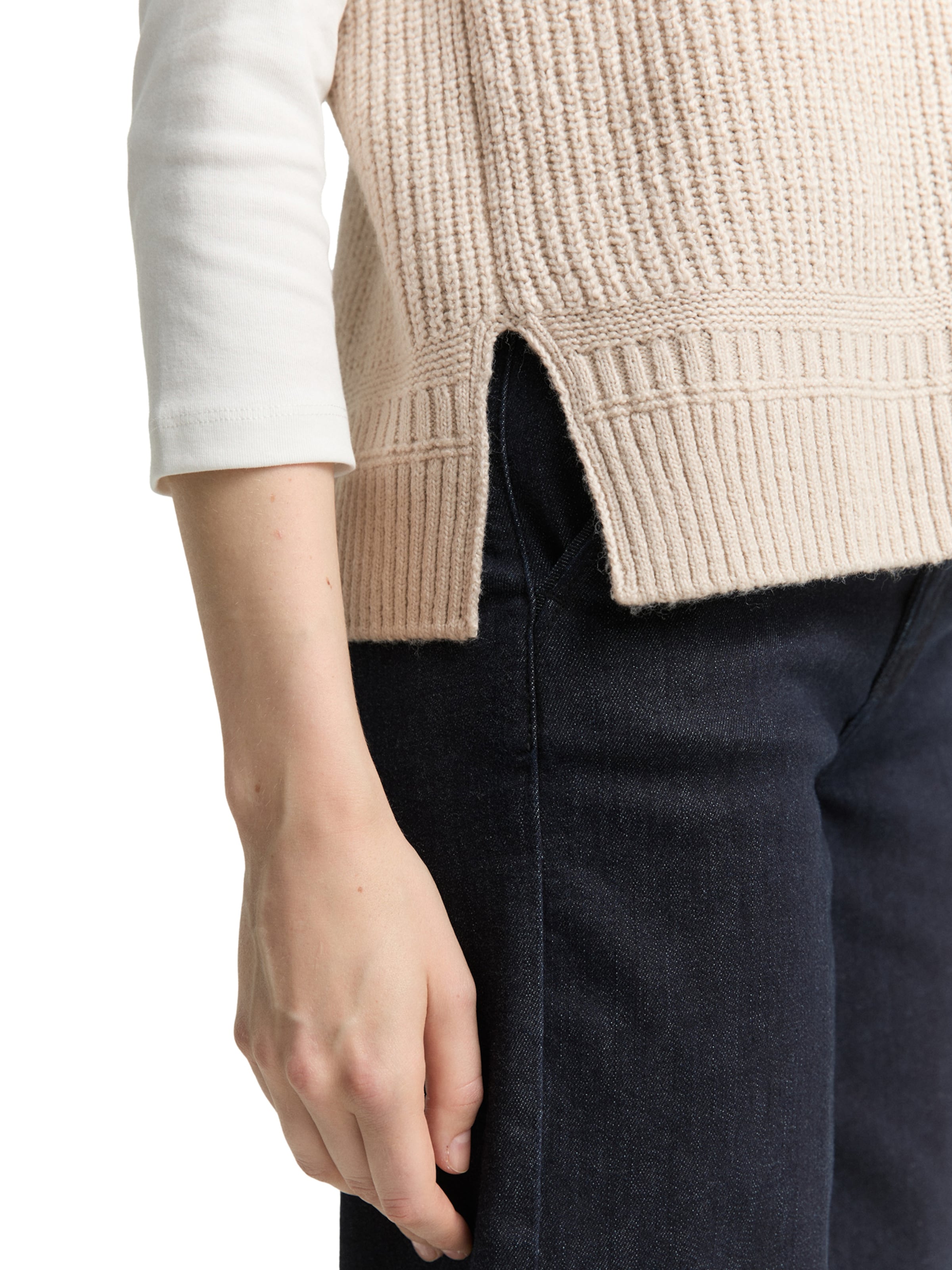 TOM TAILOR Pullover in Beige