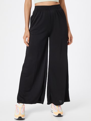 Urban Classics Wide leg Broek 'Terry' in Zwart: voorkant