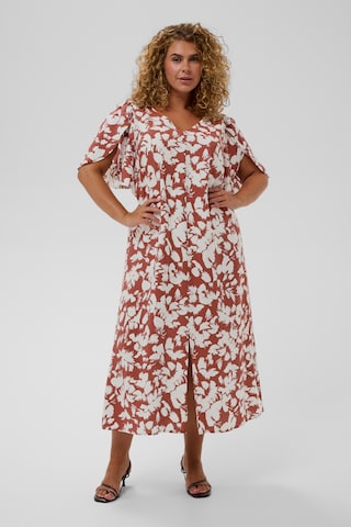 KAFFE CURVE Kleid 'KCevia' in Braun: Vorderseite