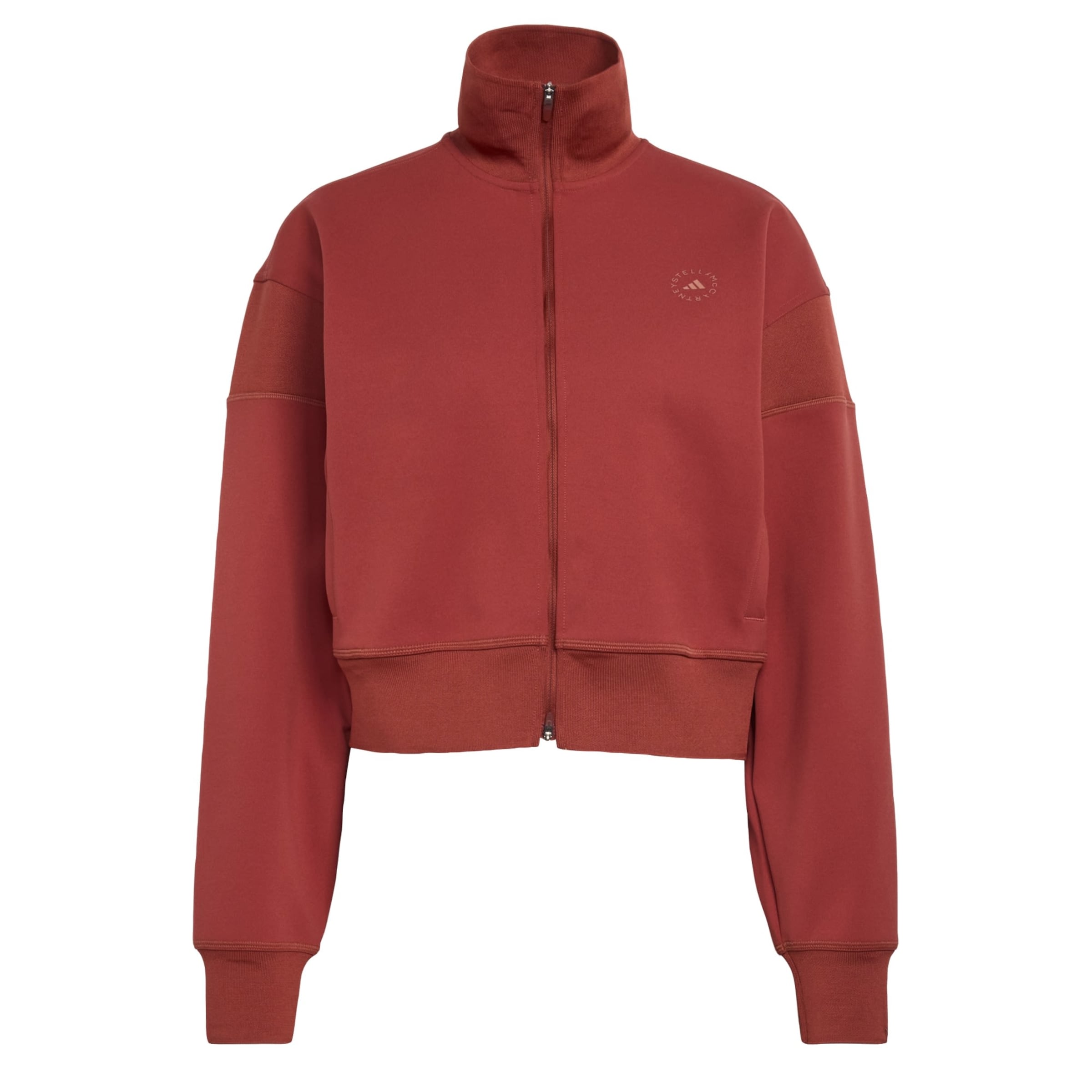 ADIDAS BY STELLA MCCARTNEY Sports sweat jacket 'Knitted Track' in Brown: front