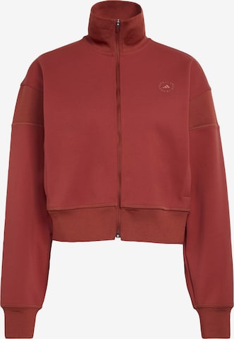 ADIDAS BY STELLA MCCARTNEY Sports sweat jacket 'Knitted Track' in Brown: front